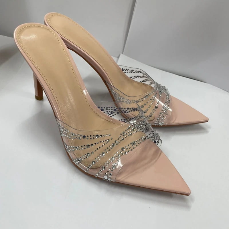 Women’s Mules Rhinestone High Heel