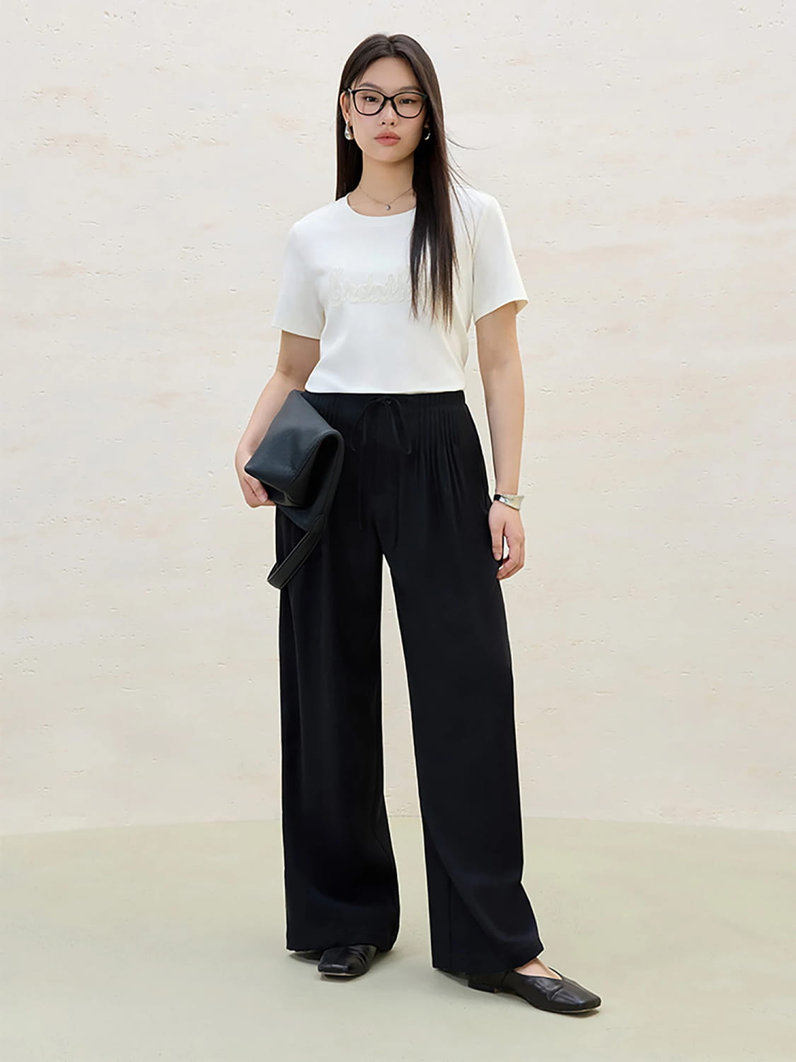 Plus Size Loose Lazy Pleated Floor-length Pants Women