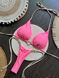 Halter Solid color Bikini Set Women's Swimsuit - Norellé