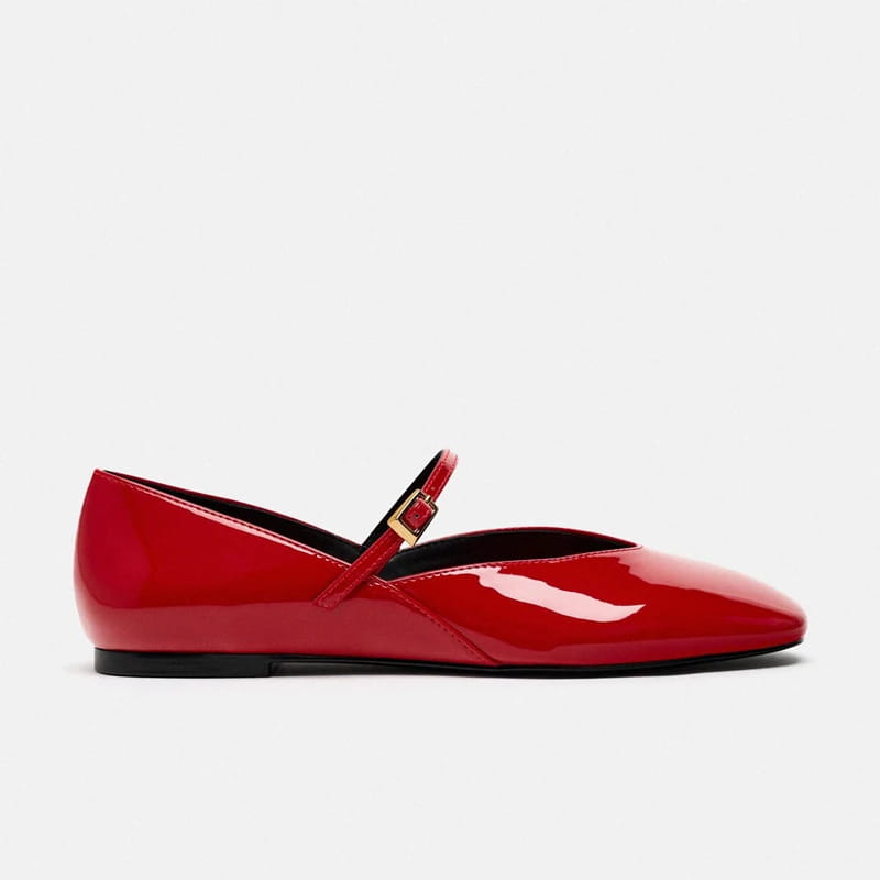Red Women Ballet Shoes