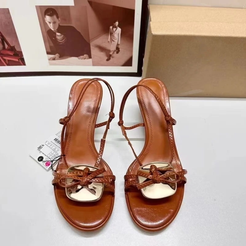 Summer Brown High Heel Sandals Women