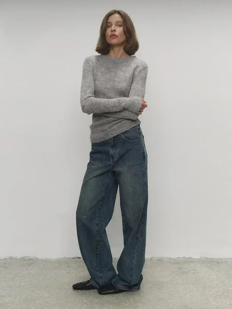 Women’s O-neck Elegant Slim Fit Sweater