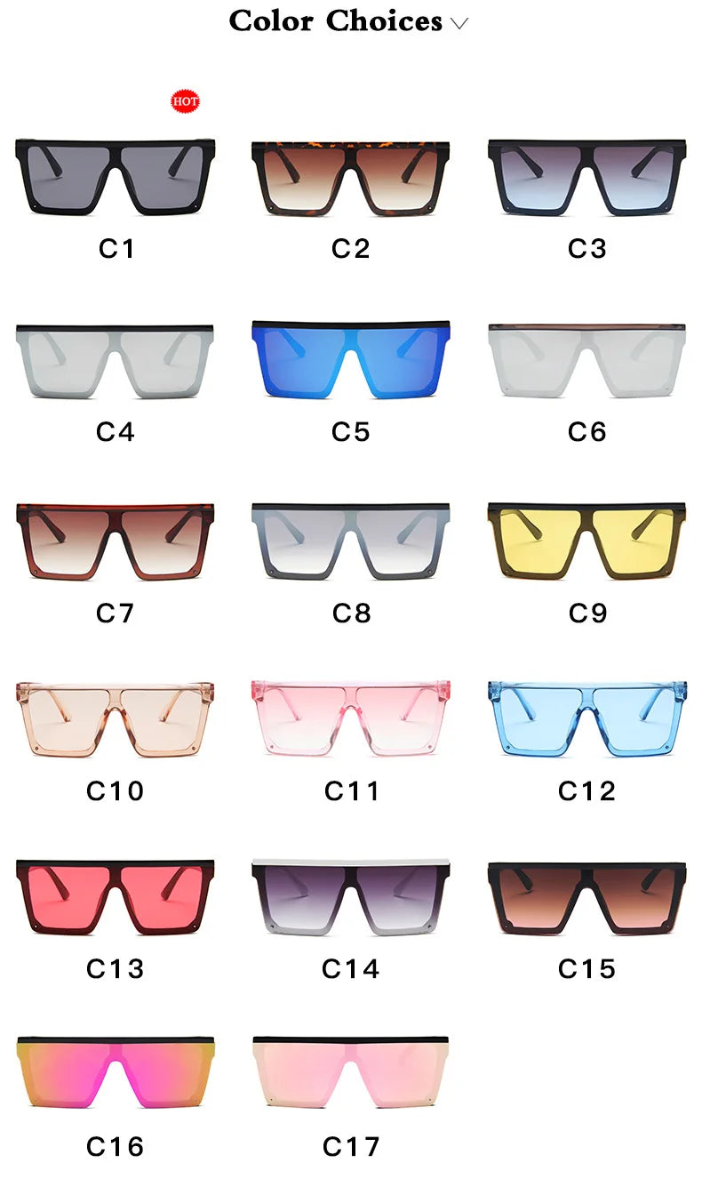 Oversized Square Sunglasses Women