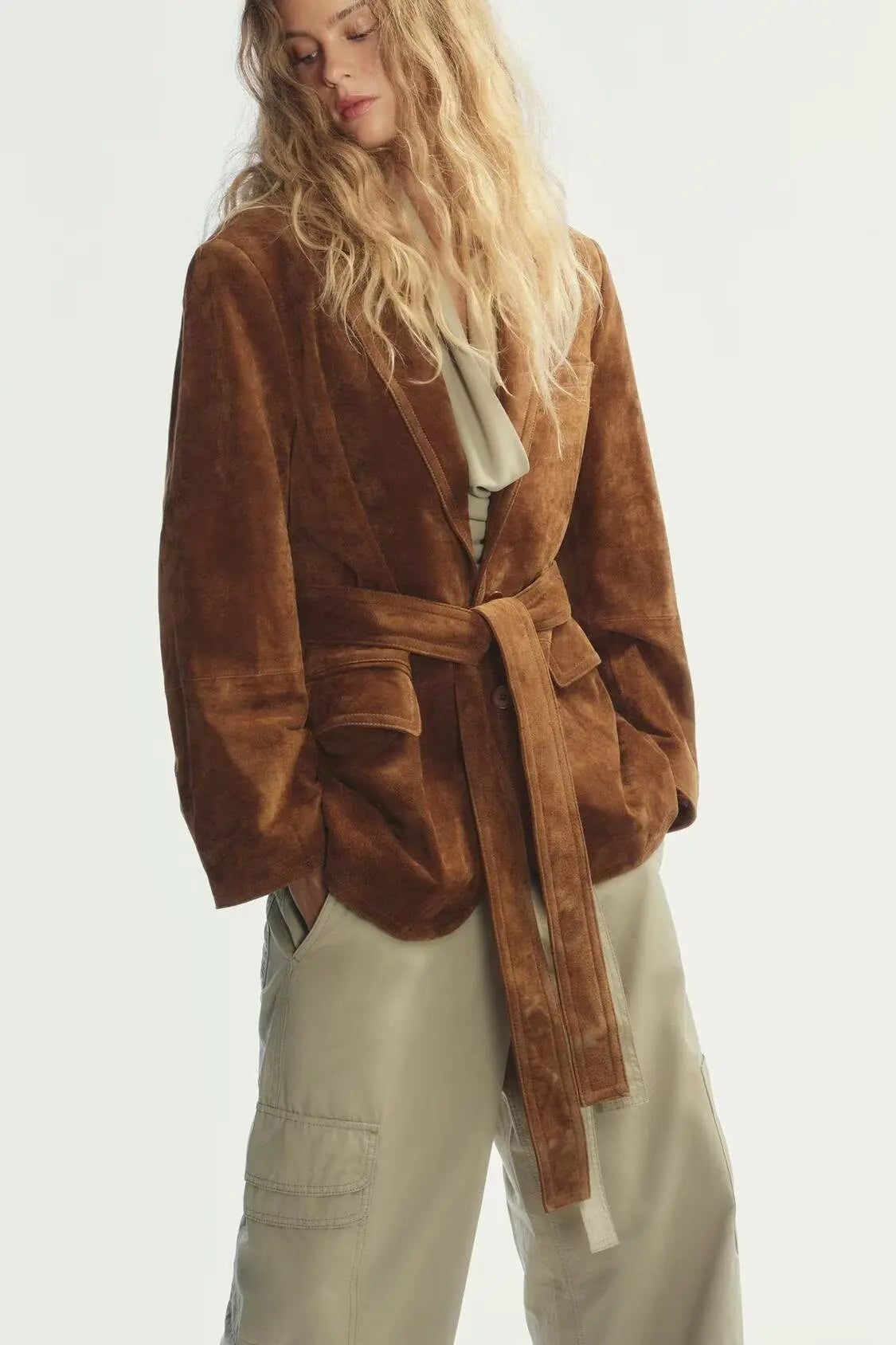 Faux Suede Vintage Jacket Coats For Women