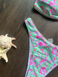 Floral Flowers Bandeau High Leg Cut Bikini Women - Norellé
