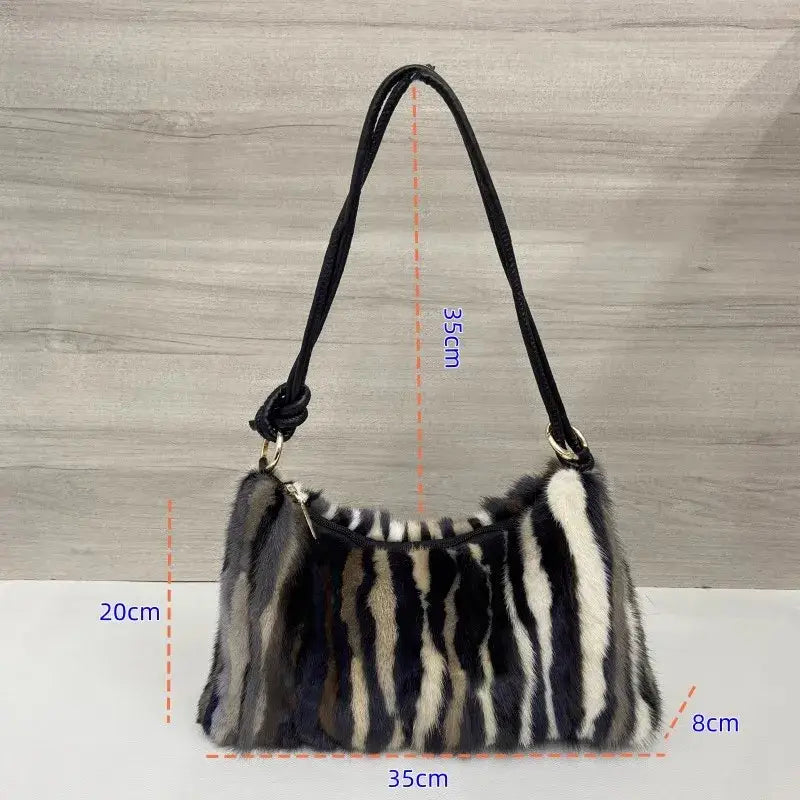 Real Mink Fur Bag Shoulder