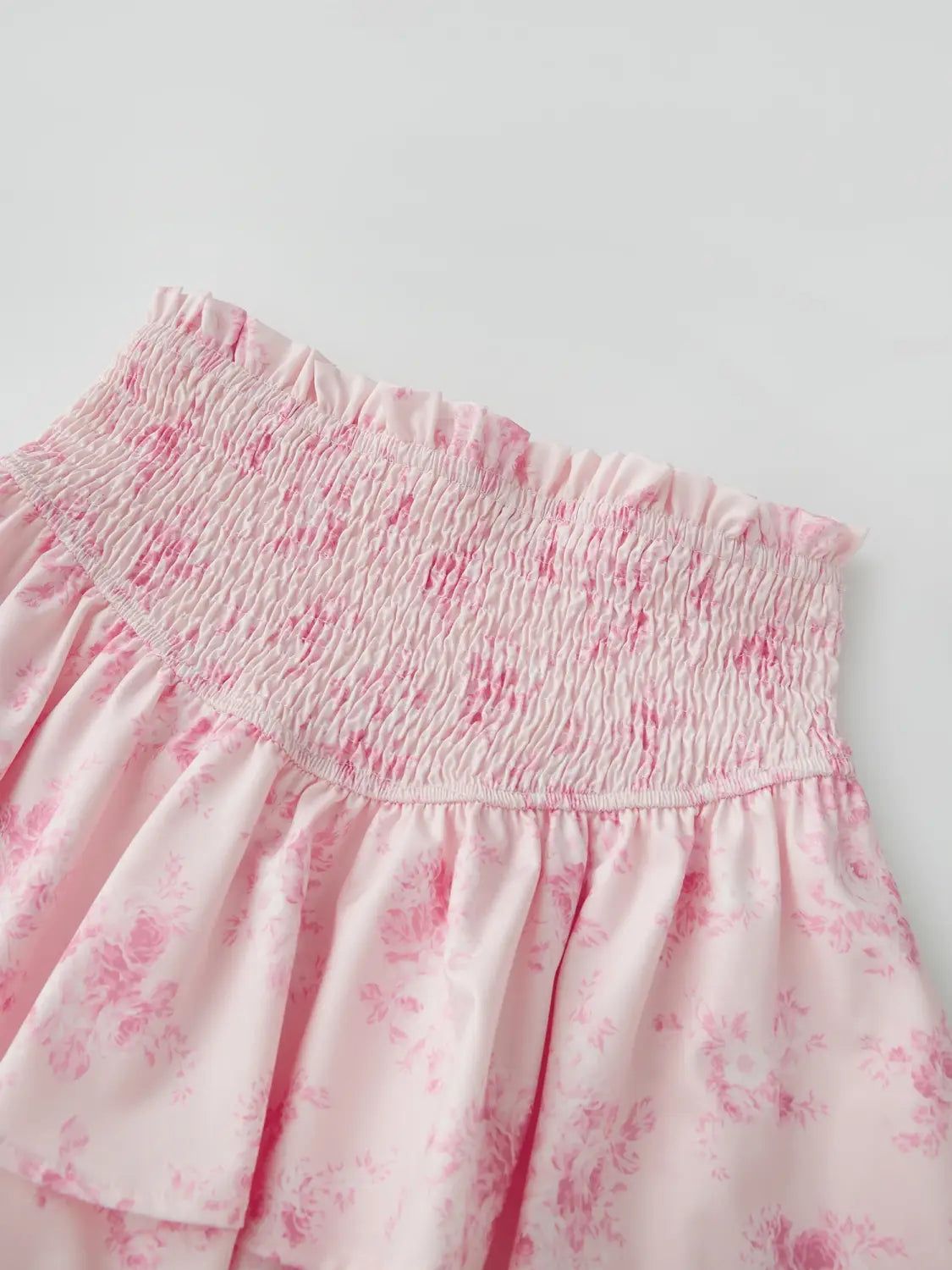 Women’s Floral Print Ruffled Skirt High Rise