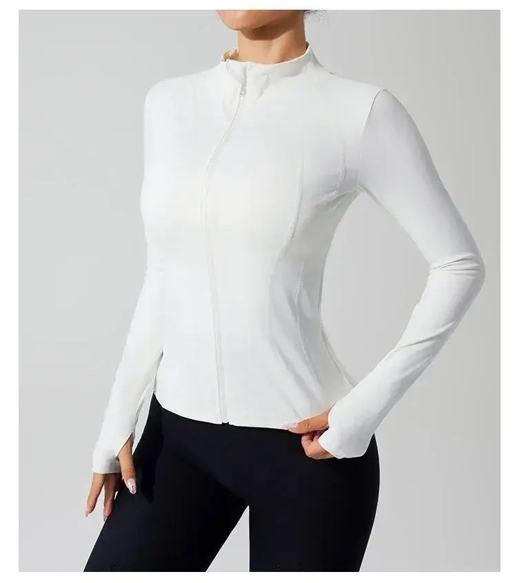 Full Zipper Windproof Winter Outdoor Gym Fitness Coat