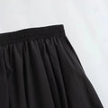 Women's Fashion  Black Wide Pleated Swing Vintage - Norellé