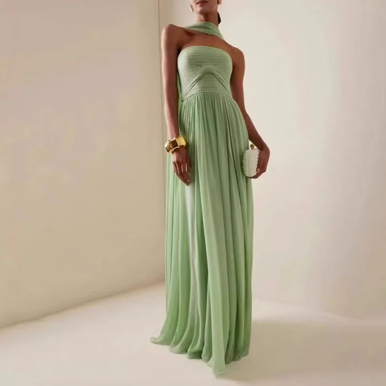 Summer Elegant Off Shoulder Lady Chic Evening Gown