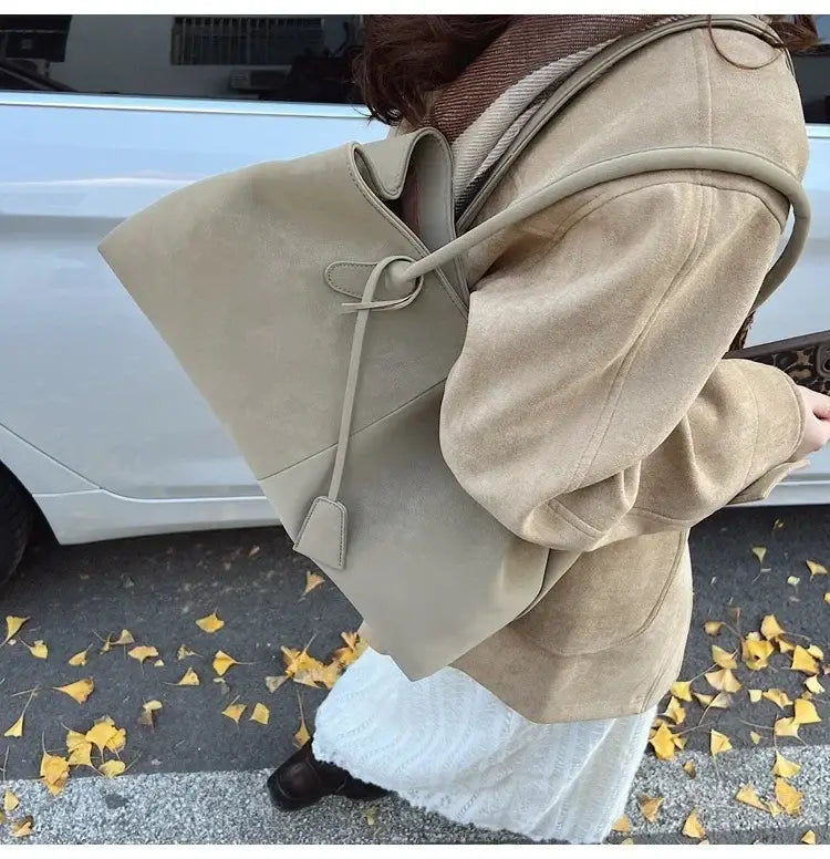 Faux Suede High Quality Handbag