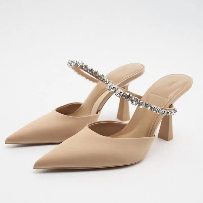 Rhinestone Heels Slingback High