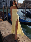 Scarf Collar Off-shoulder Maxi Dress Women - Norellé