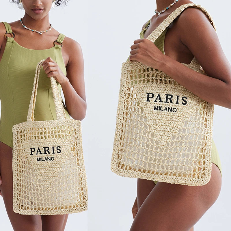 Hollow Out Straw Women Shoulder Bags