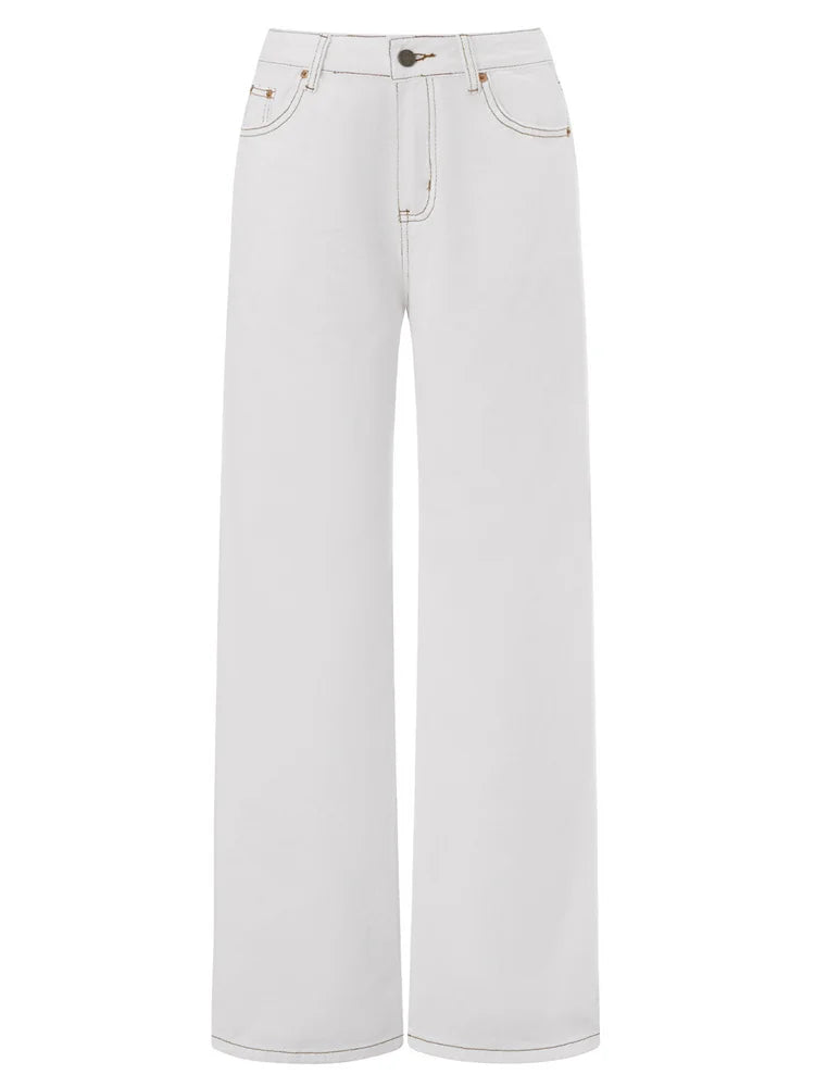 Women Wide Leg Boyfriend Jeans