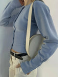 Autumn Fashion Knitwear Cardigan Top Women's Ribbed Patchwork - Norellé