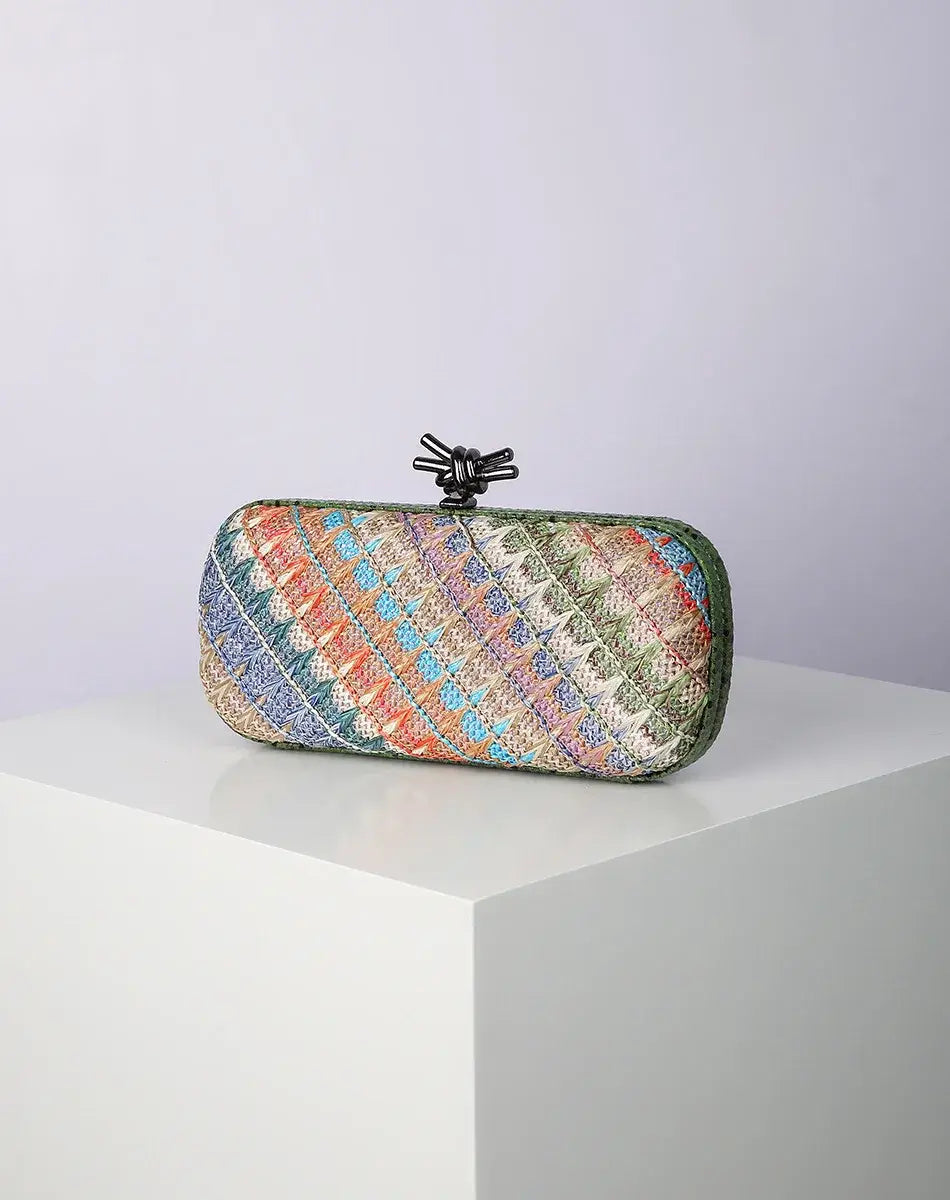 Women’s Straw Style Colorful Woven Clutch Bags