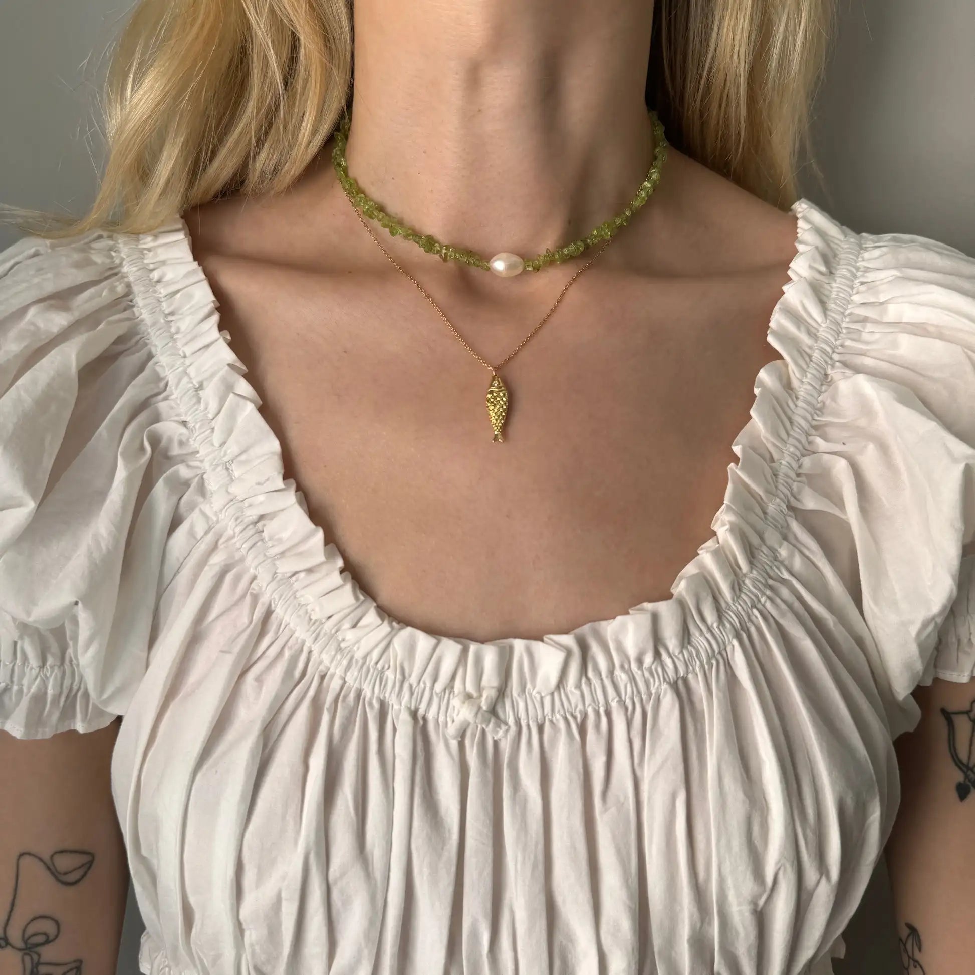 Stainless Steel Carp Pendant Necklace