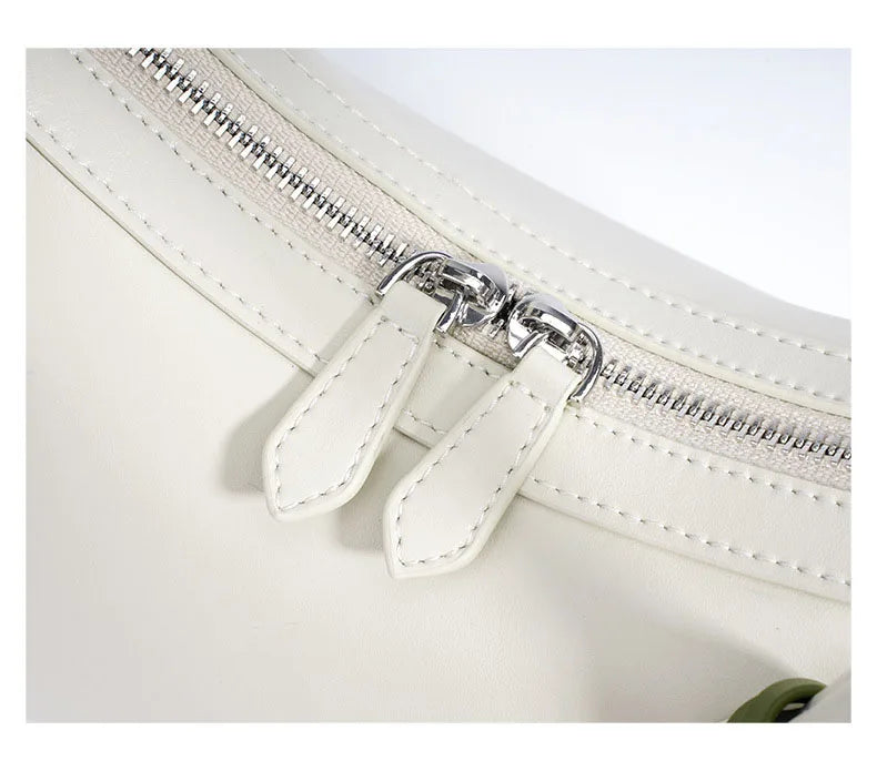 Cowhide Underarm Bag Genuine Leather