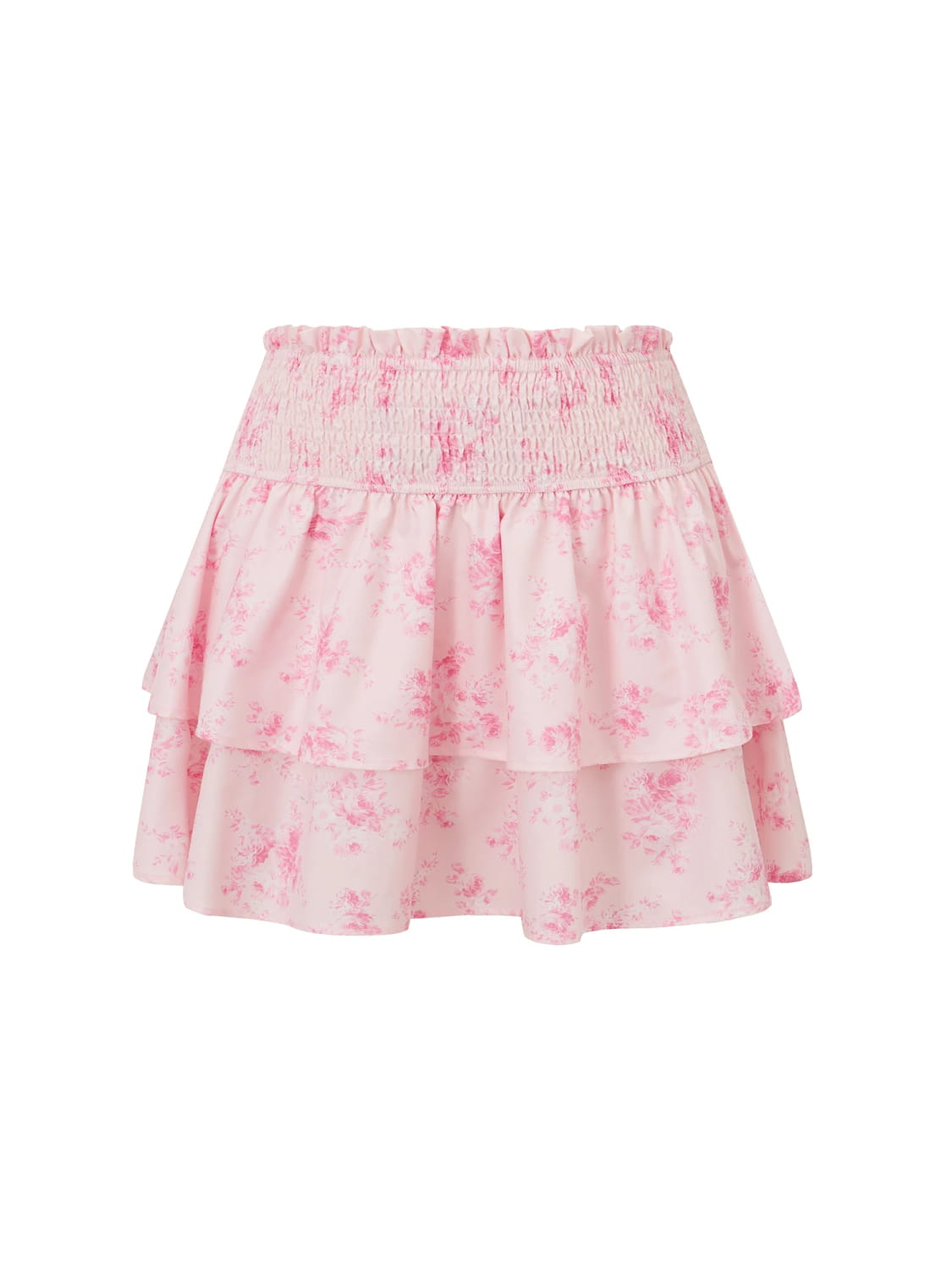 Women’s Floral Print Ruffled Skirt High Rise