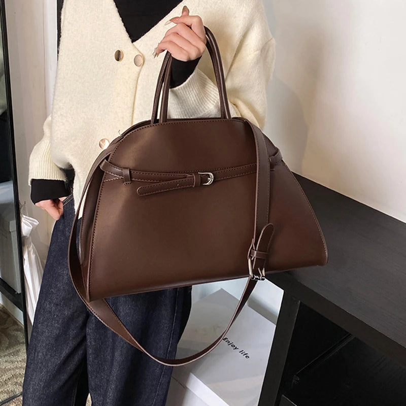 Brand Belt Design Handbag Vintage Brand Women's Large Capacity
