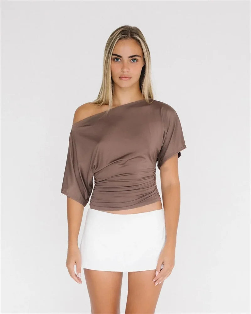 Shoulder T-shirt Tops For Women