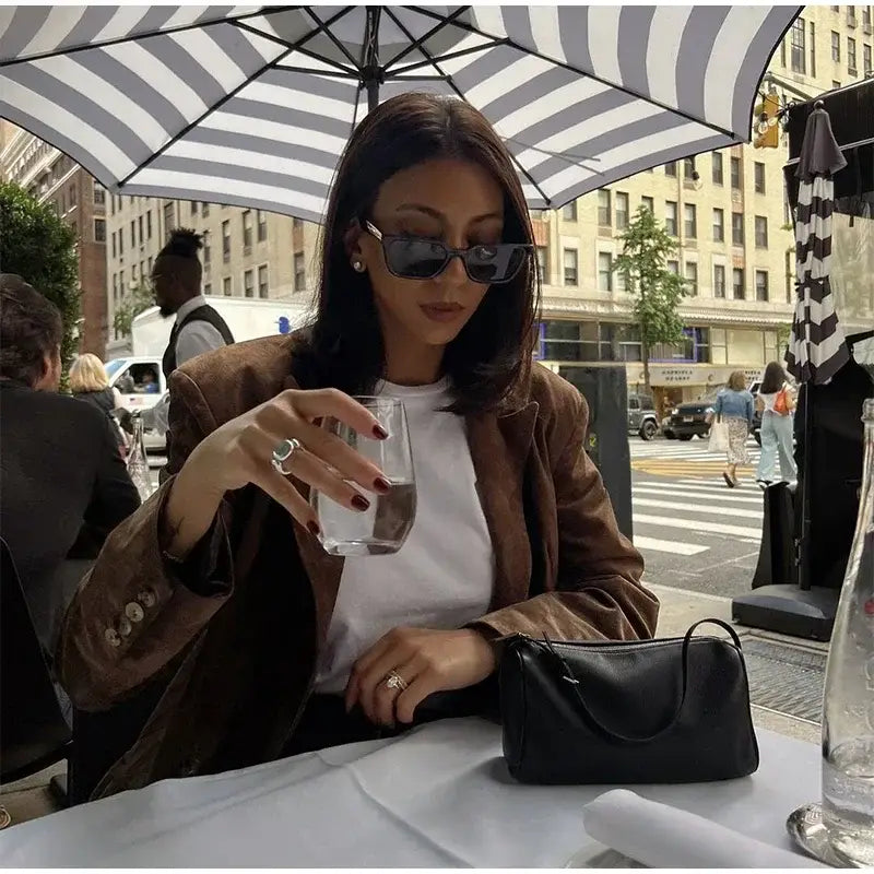 Chic Lapel Double Breasted Lady Oversize Jacket