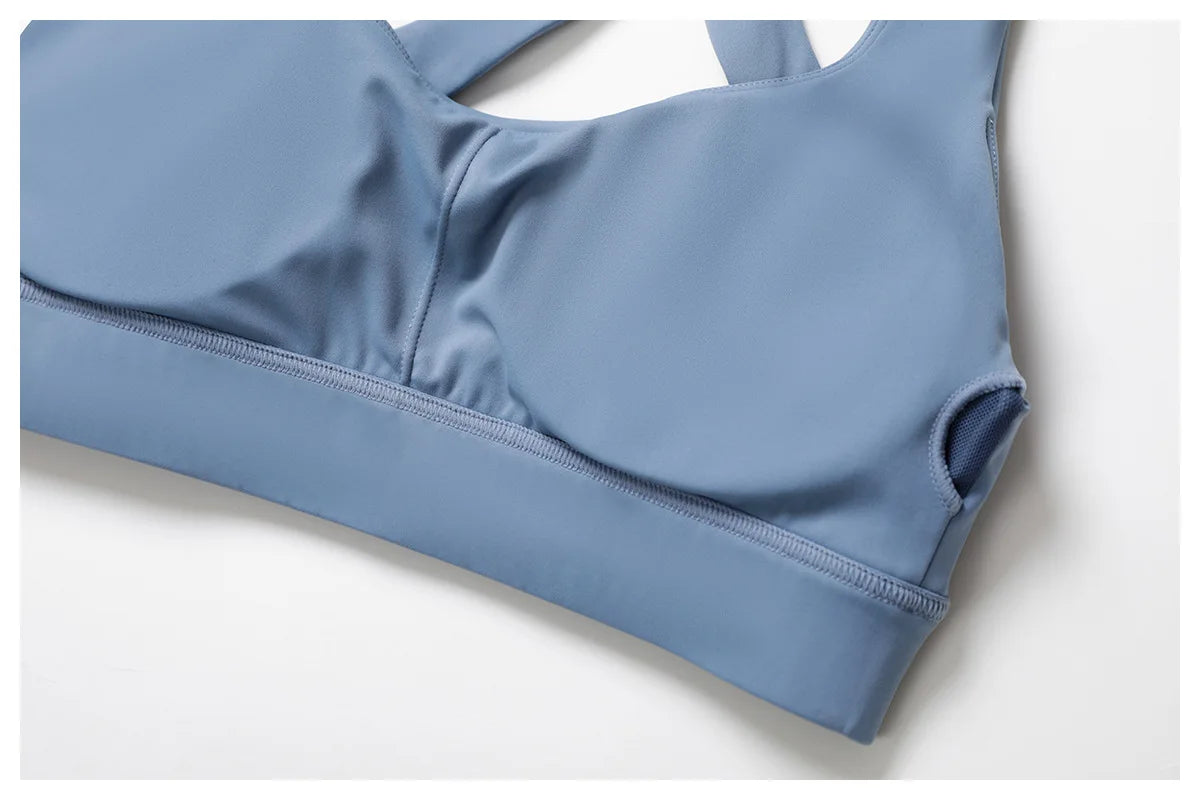 Women Fitness Bra Tights Cross Back Yoga Vest