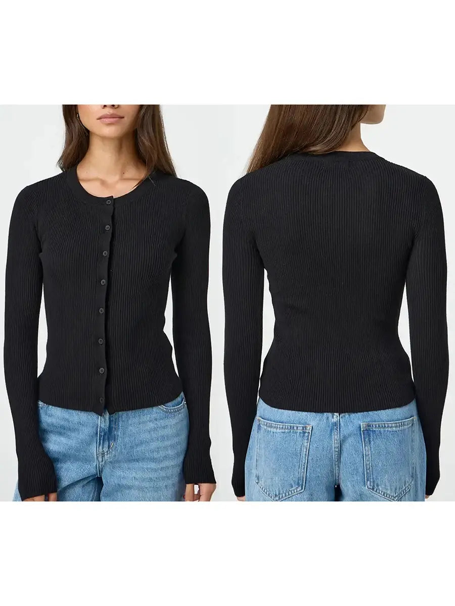Women’s Ribbed Cardigan Top