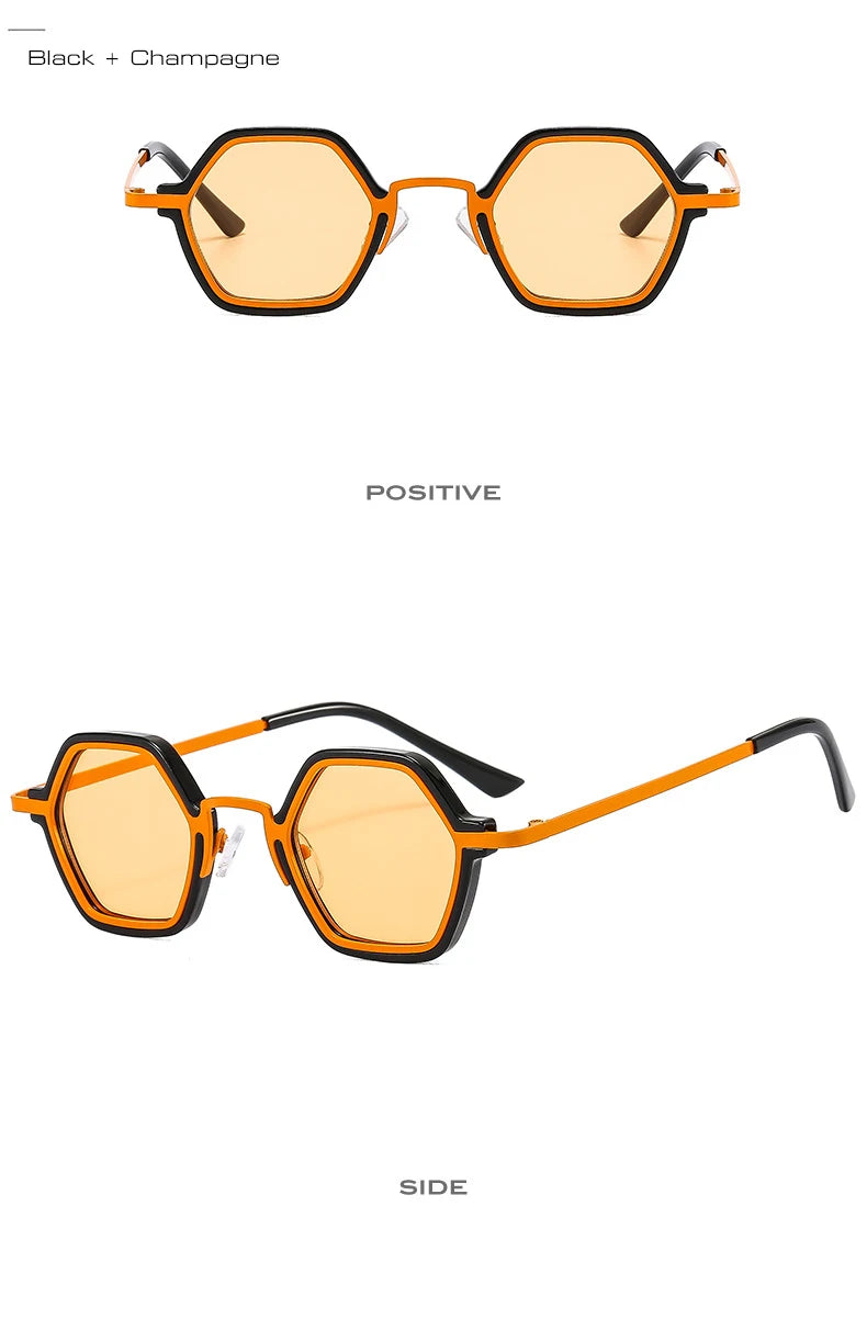 Retro Polygon Square Sunglasses Women