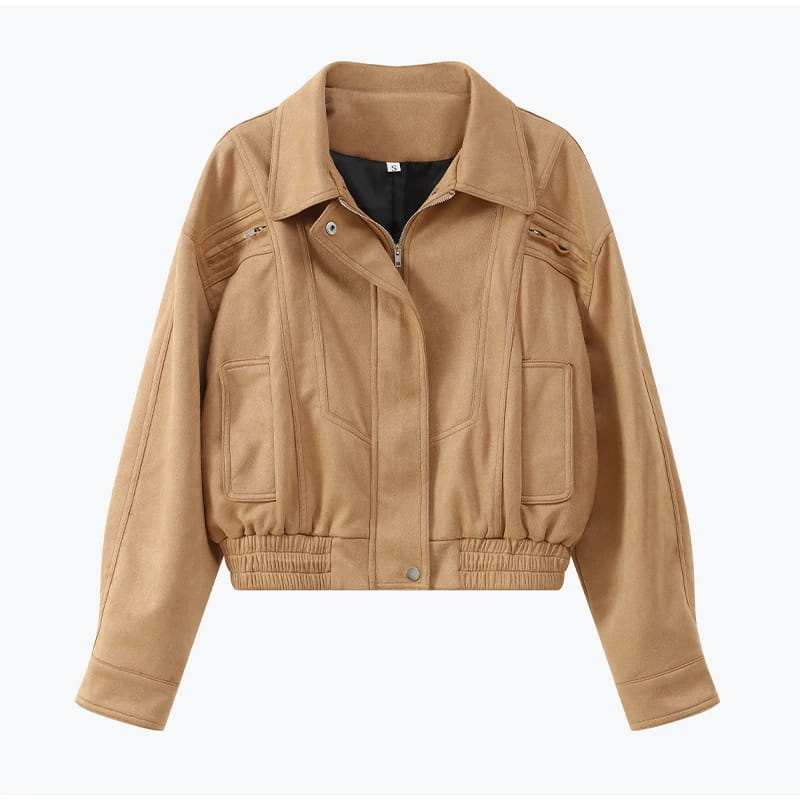 Brown Suede Leather Jackets Women