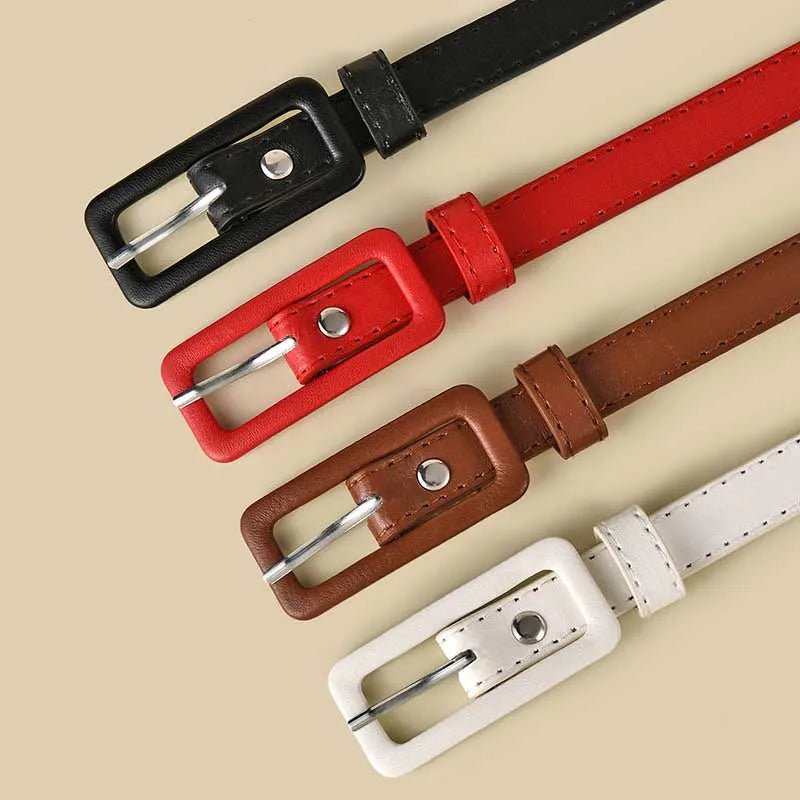 Thin Waistband Pin Buckle Adjustable Belt
