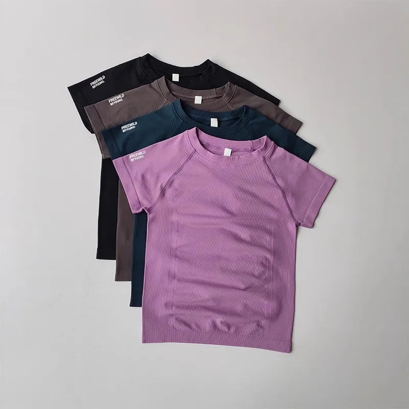 Women Yoga Top Seamless Sport T-shirt