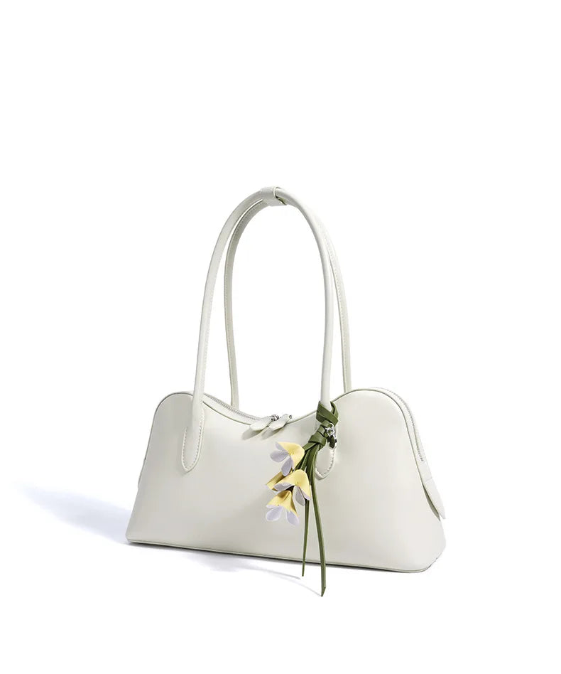 Cowhide Underarm Bag Genuine Leather