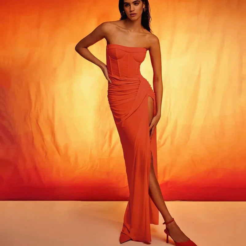 Luxury Evening Gown Strapless Banquet Dress - Norellé