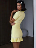Summer Short Sleeve Ruffle Mini Dress Women - Norellé