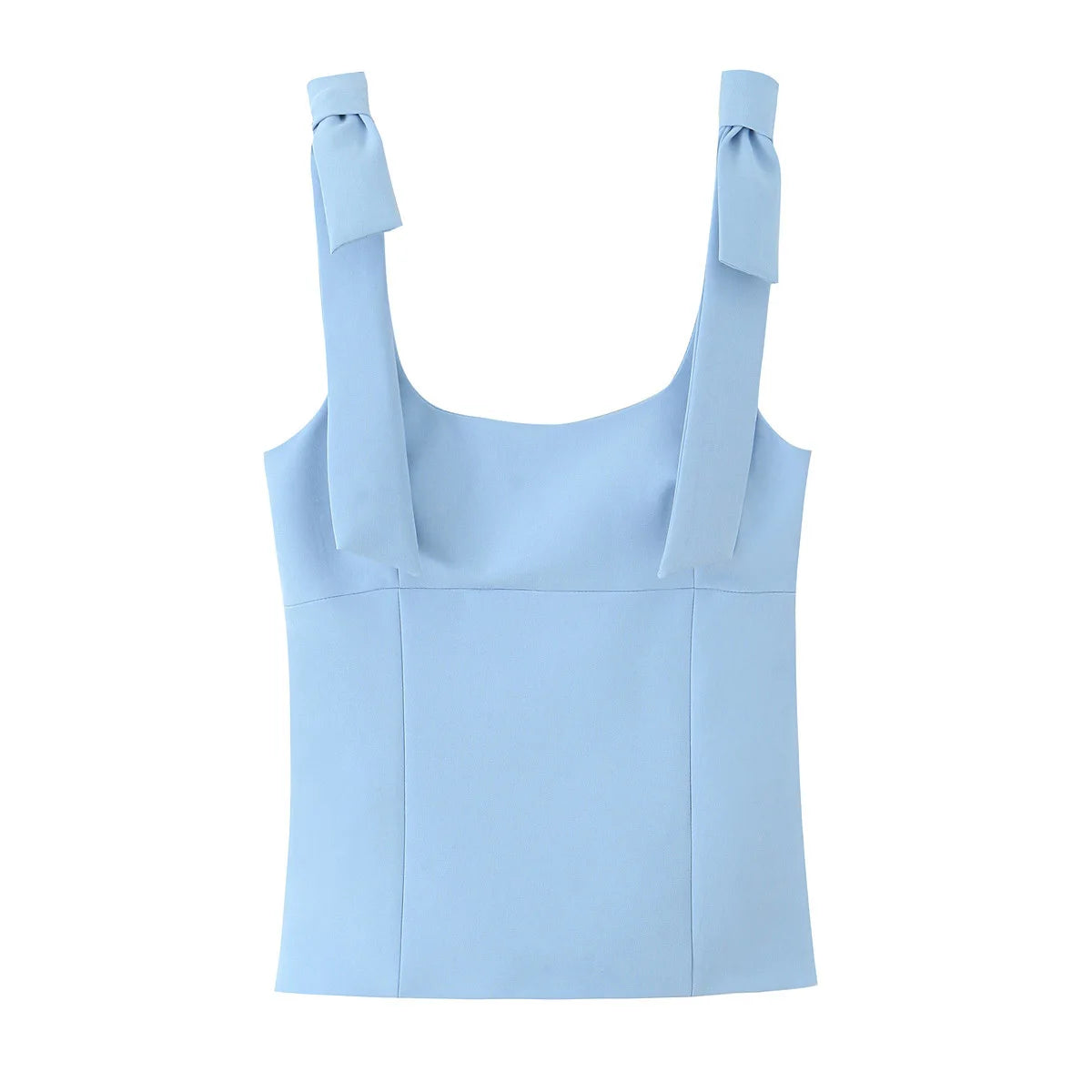 Woman Elegant High Street Solid Side Zipper Slim Tops