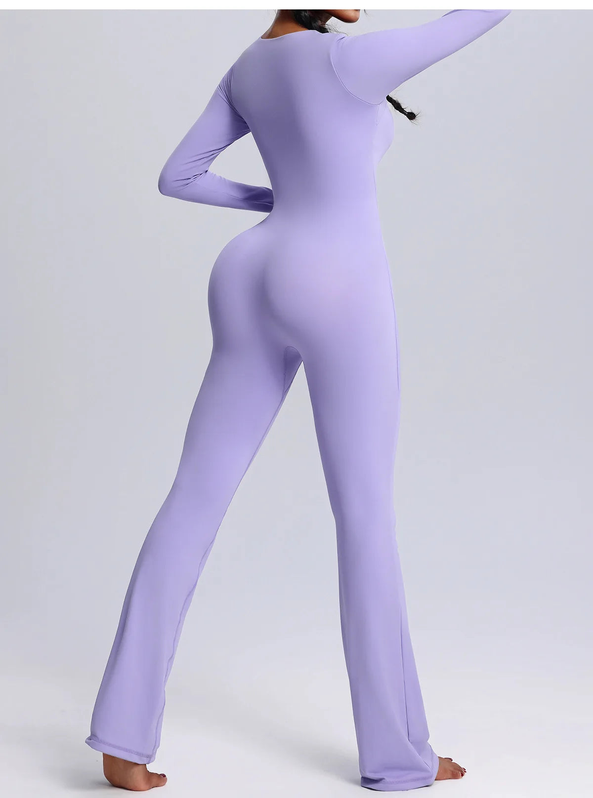 Seamless Jumpsuits Sports Fitness High Elastic Breathable Long-sleeved Suit