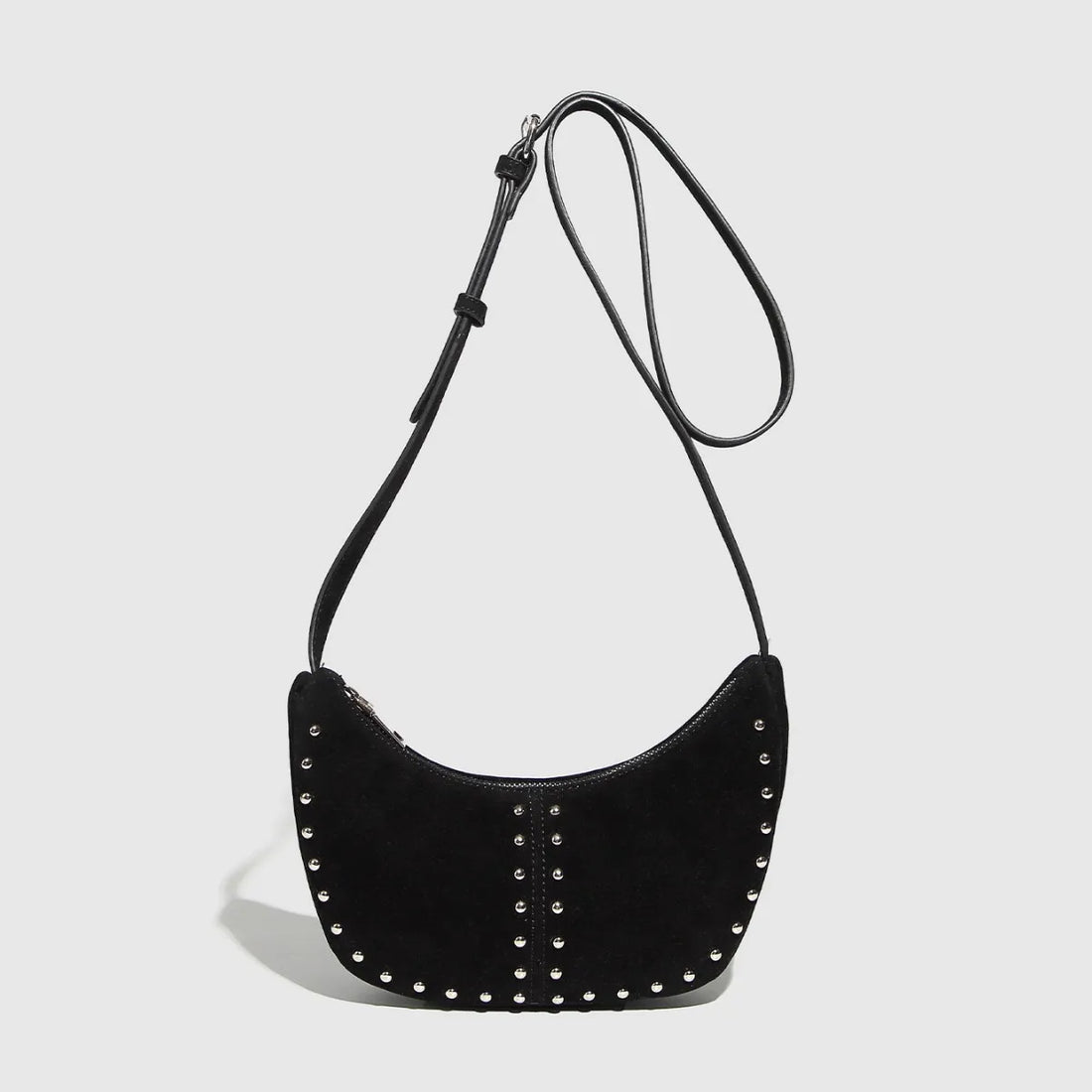 Vintage Faux Suede Crossbody Bag for Women