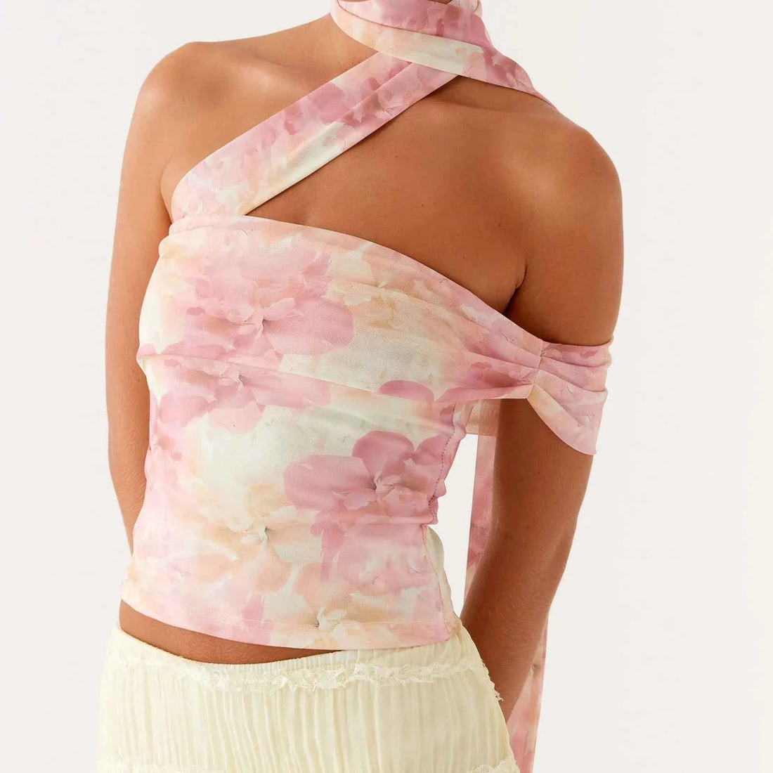 Strapless Floral Tube Top