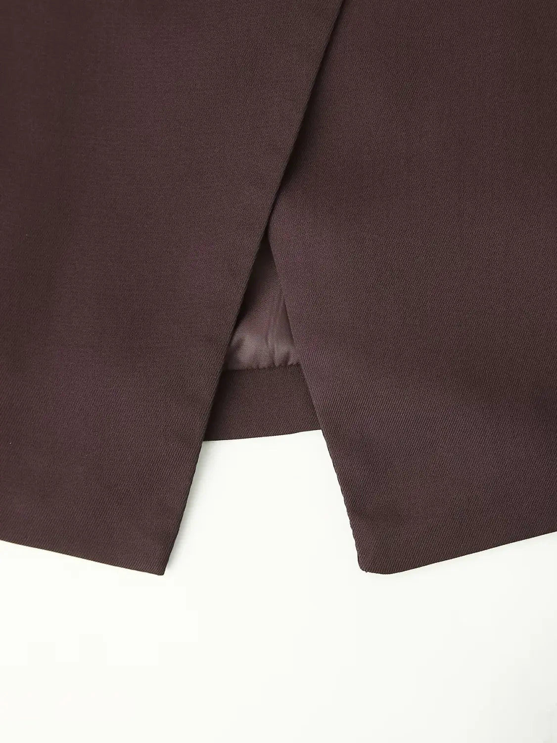 Women Fashion Solid Blazer Lapel Slim Double Breasted Long Suit Coat