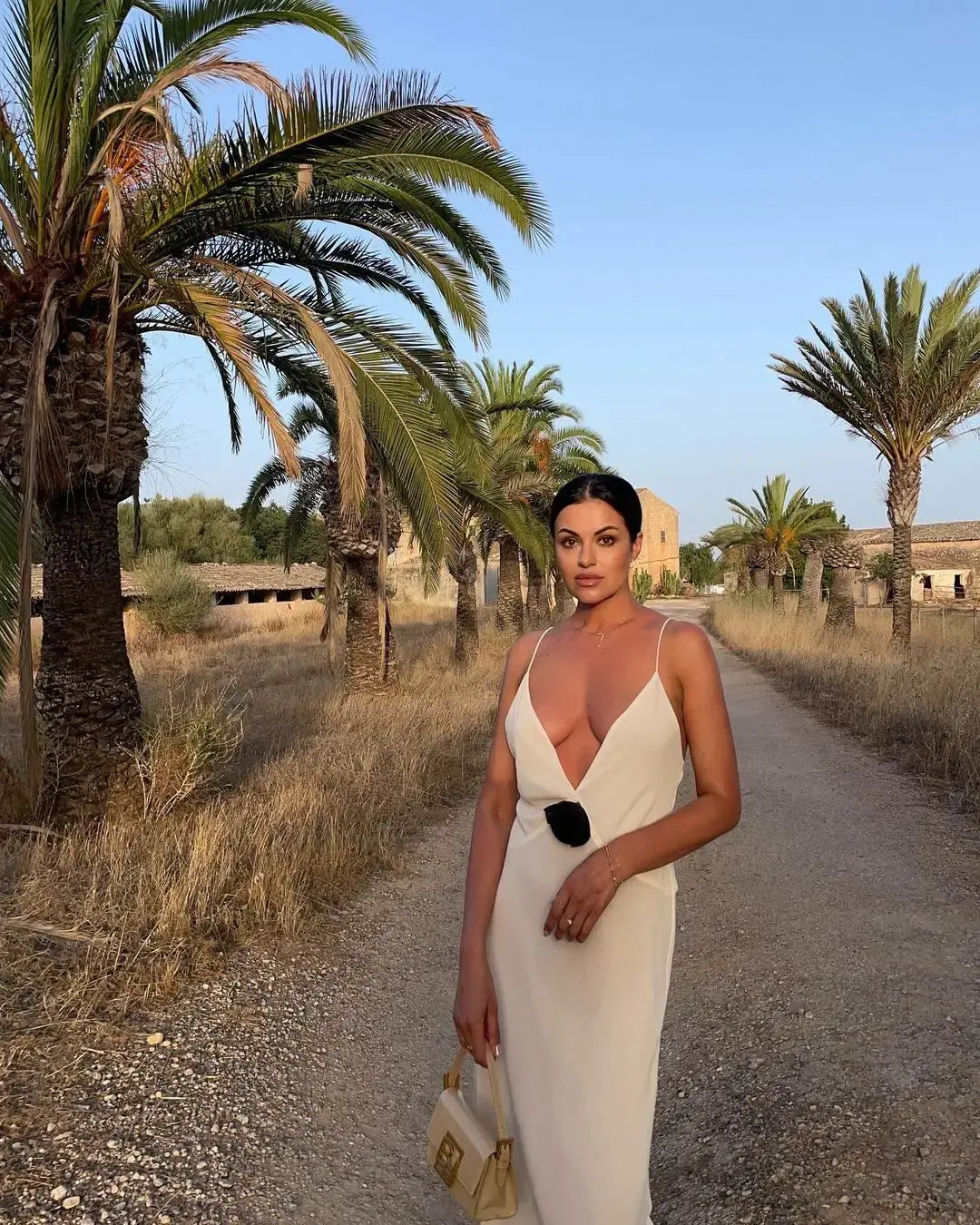 Flower Deep V-Neck Maxi Dress For Women