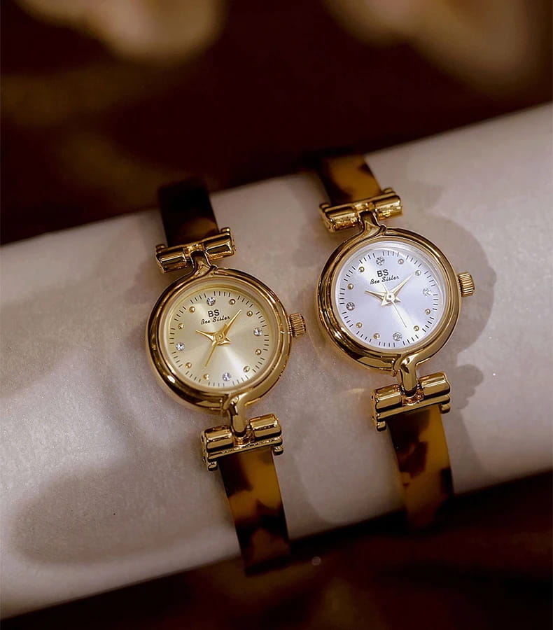 Women Watch Exquisite Amber Tortoiseshell Bracelet Quartz Wristwatch