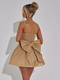 Glitter Bright Silk Sparkling Bow Women Dress - Norellé