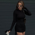Long Sleeve Black Dress - Norellé
