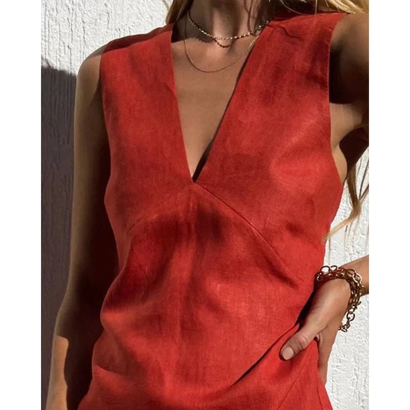Vintage Linen Women's Dress - Norellé