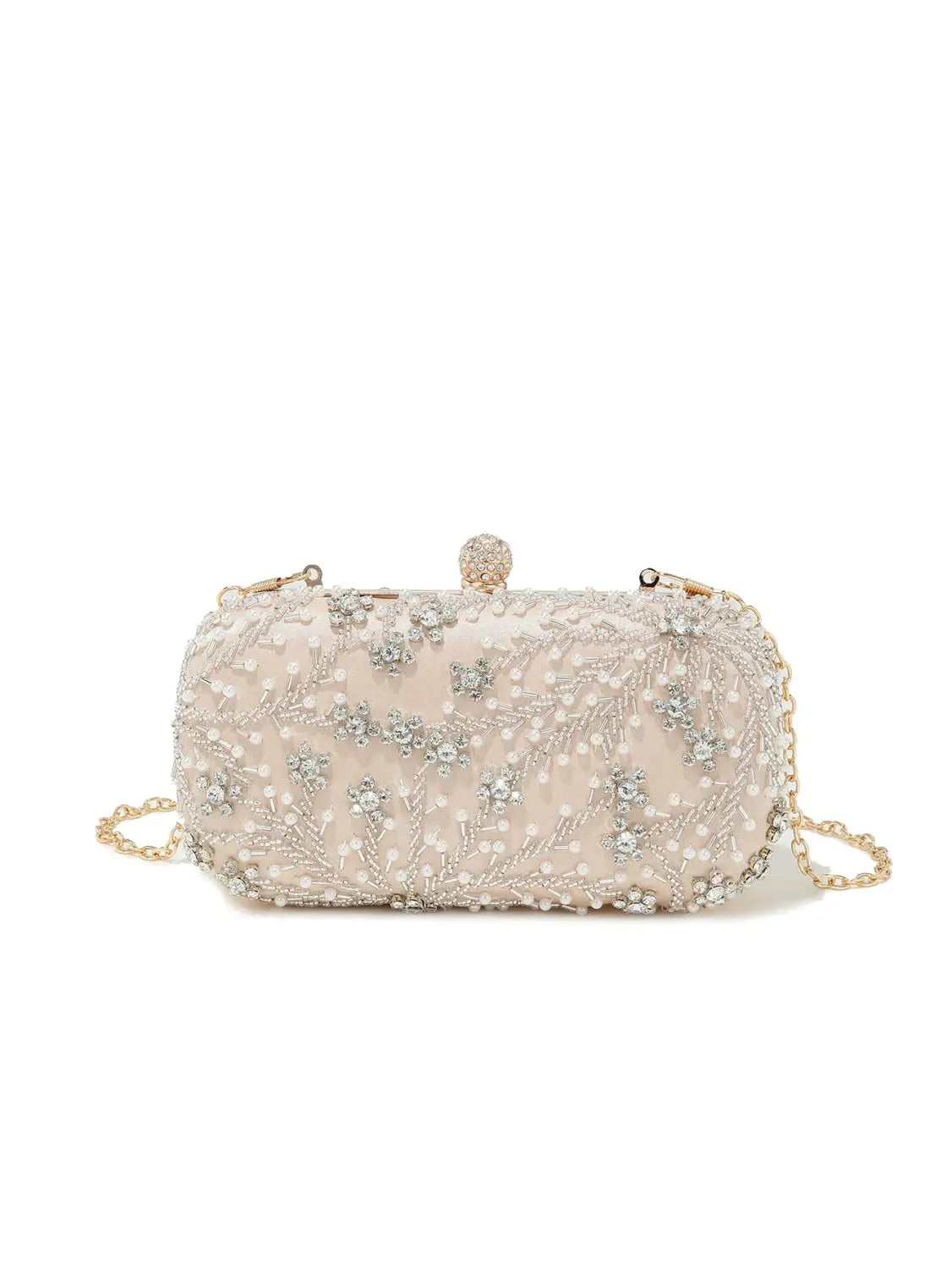 Diamond-studded Rhinestones Beaded Flower Pattern Bag