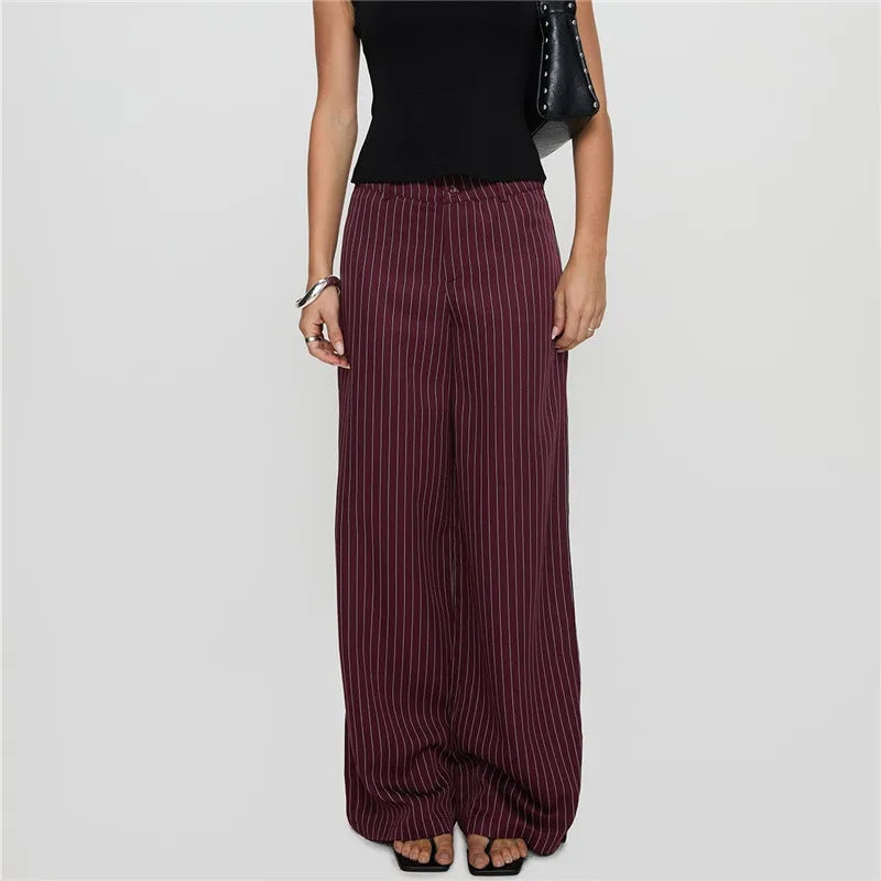 Women Stripes Printed Full Length Pants