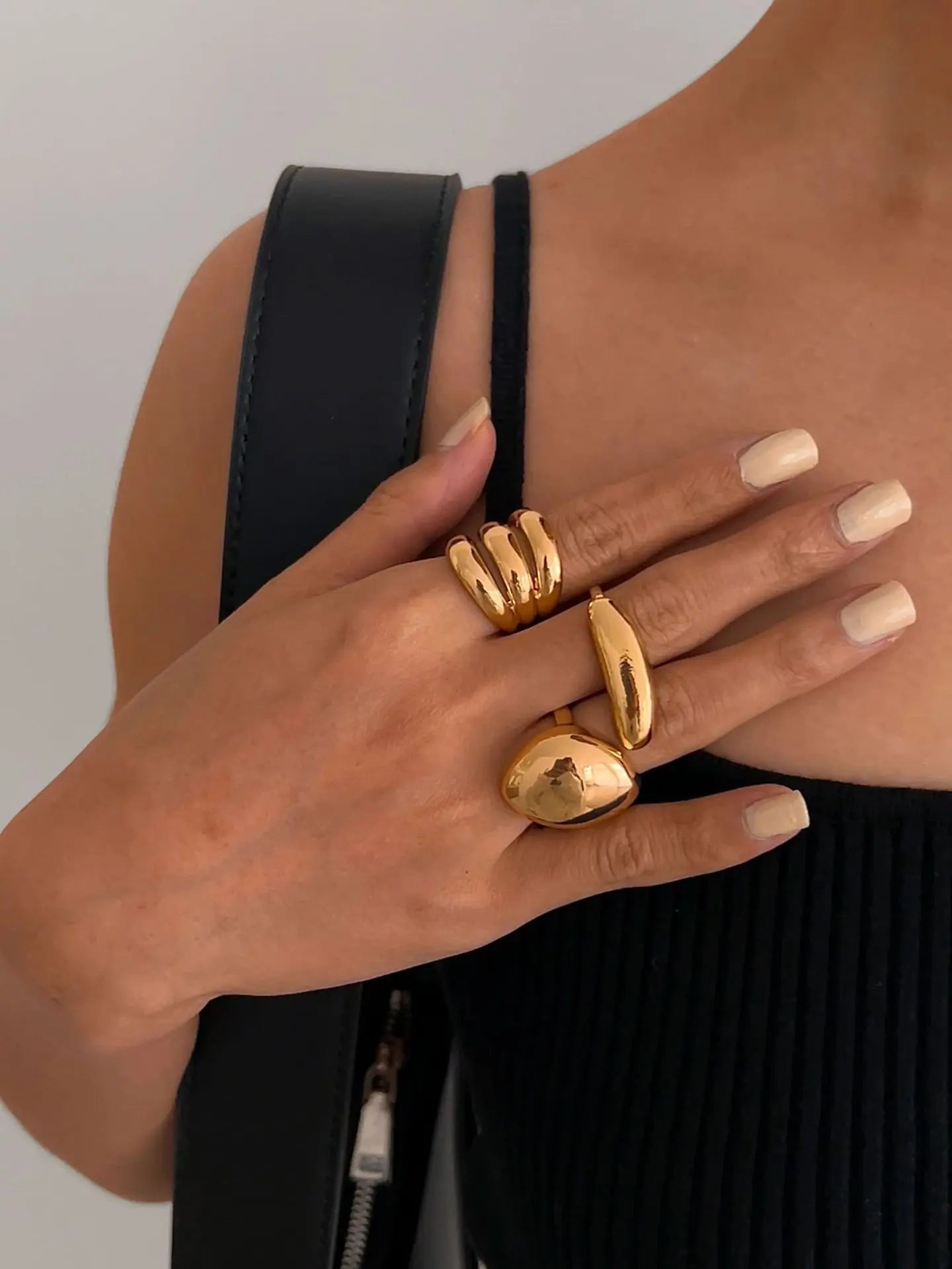 3pcs/set Metal Rings For Women