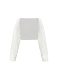 Shrug Raglan Sleeve Open Front Cardigan Elegant Solid Color Ribbed - Norellé